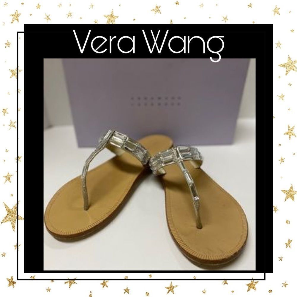 Vera Wang Lavender Jeweled Sandals 6 6M